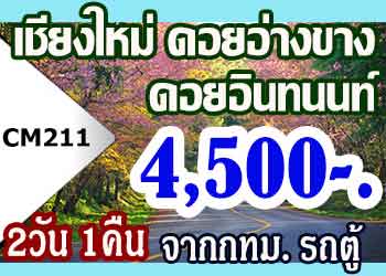 CM211 ทัวร์เชียงใหม่ ดอยอินทนนท์ ดอยอ่างขาง4,500 บาท จากกกทม รถตู้ - 2วัน 1คืน