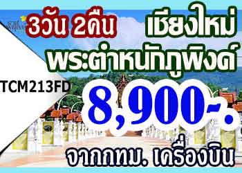 TCM213FD  ทัวร์เชียงใหม่ พระตำหนักภูพิงค์ 8,900 บาท จากกทม.เครื่องบิน - 3วัน 2คืน