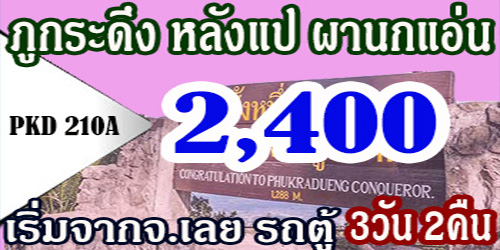 ทัวร์ภูกระดึง หลังแป ผานกแอ่น 2,400 บาท เริ่มจากจ.เลย รถตู้