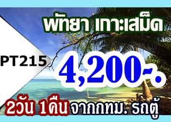 ทัวร์พัทยา เกาะช้าง 4,200 บาท จากกทม. รถตู้VIP