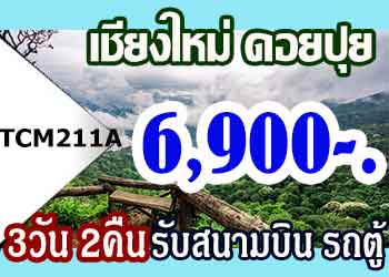 ทัวร์เชียงใหม่ ดอยปุย 6900 บาท รับสนามบิน รถตู้