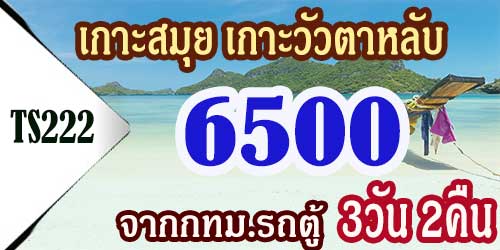 ทัวร์เกาะสมุย เกาะวัวตาหลับ 6,500 บาท จาก กทม.รถตู้