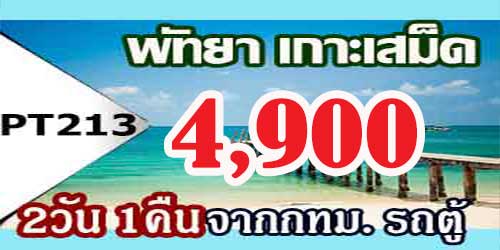  ทัวร์พัทยา เกาะเสม็ด 4,900 จากกทม. รถตู้VIP