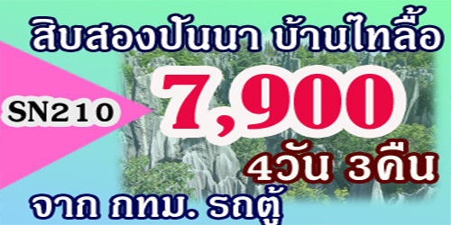ทัวร์สิบสองปันนา บ้านไทลื้อ วัดหลวง 7,900 บาท จาก กทม.รถตู้