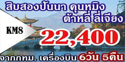 สิบสองปันนา คุนหมิง ต้าหลี่ ลี่เจียง 22,400 บาท จากกทม.