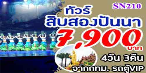 ทัวร์สิบสองปันนา วัดป่าเจ 7,900 บาท จากกทม. รถตู้VIP