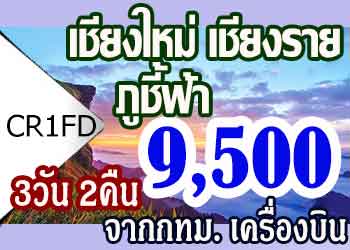 ทัวร์เชียงใหม่ เชียงราย ภูชี้ฟ้า 9,500 บาท จากกทม.เครื่องบิน