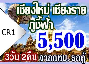 ทัวร์เชียงใหม่ เชียงราย ภูชี้ฟ้า 5500 บาท จากกทม.รถตู้