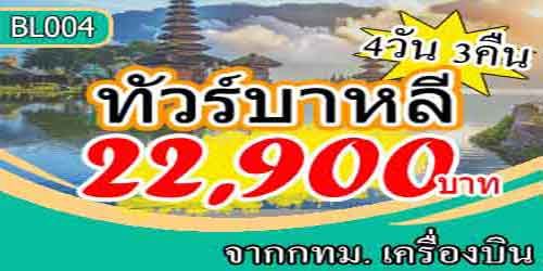 ทัวร์อินโดนีเชีย 22,900 บาท จาก กทม.เครื่องบิน